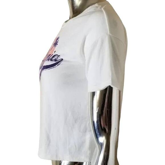 Harper Canyon Crop Short Sleeve Graphic Tee XL/Extra Large 14/16 White NWT - Picture 2 of 5